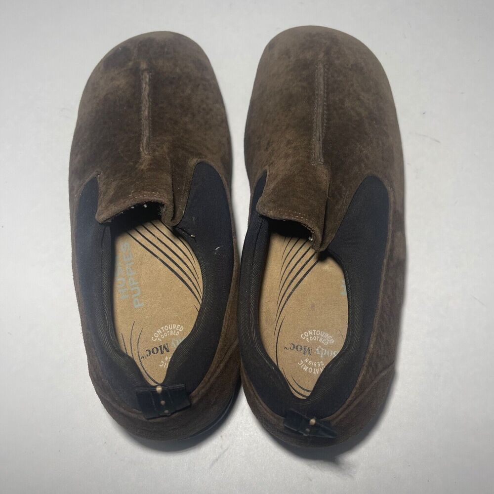HUSH PUPPIES Brown LEATHER Women Size 8.5 M Loafers Comfort Shoes - Picture 9 of 11